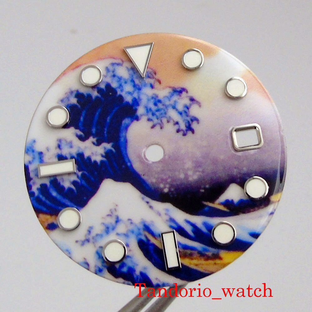 New 28.5mm luminous watch dial with date window fit miyota 8215 DG 2813 movement