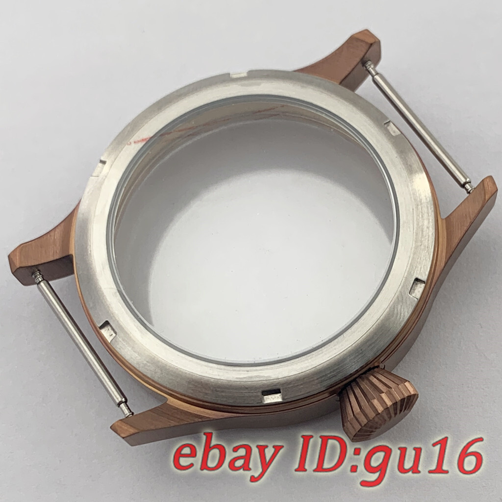 43mm Sapphire crystal watch case Fit ETA 6497/6498 seagull 3600 3620 Movement