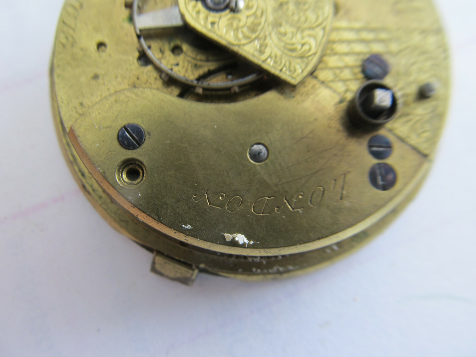 DETACHED LEVER 20 LIGNES POCKET WATCH MOVEMENT BRITISH WATCH Co LONDON