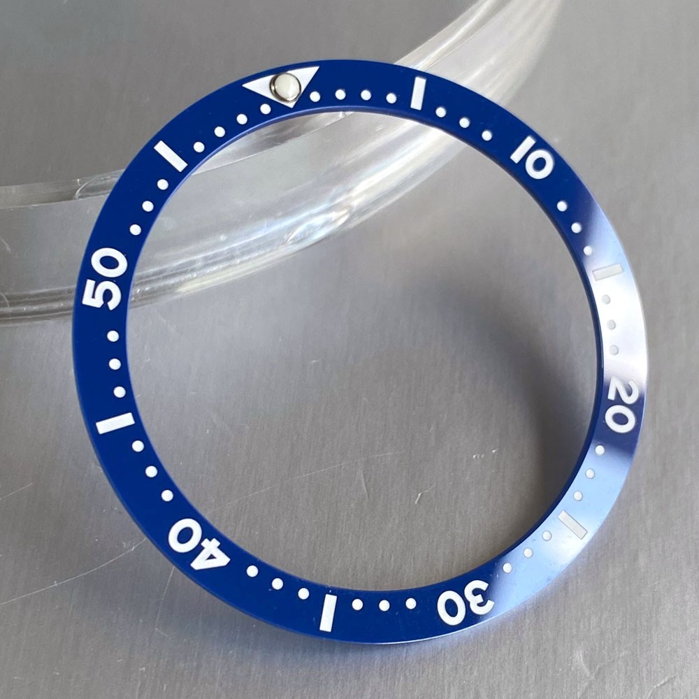 38MM*31.5MM Flat Alloy Ceramic Bezel Insert For NH35 NH34 GMT SKX Diver Watch
