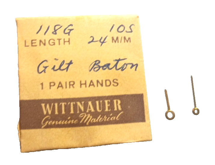 WITTNAUER 10s Watch Hands Gold Baton watch part #118G
