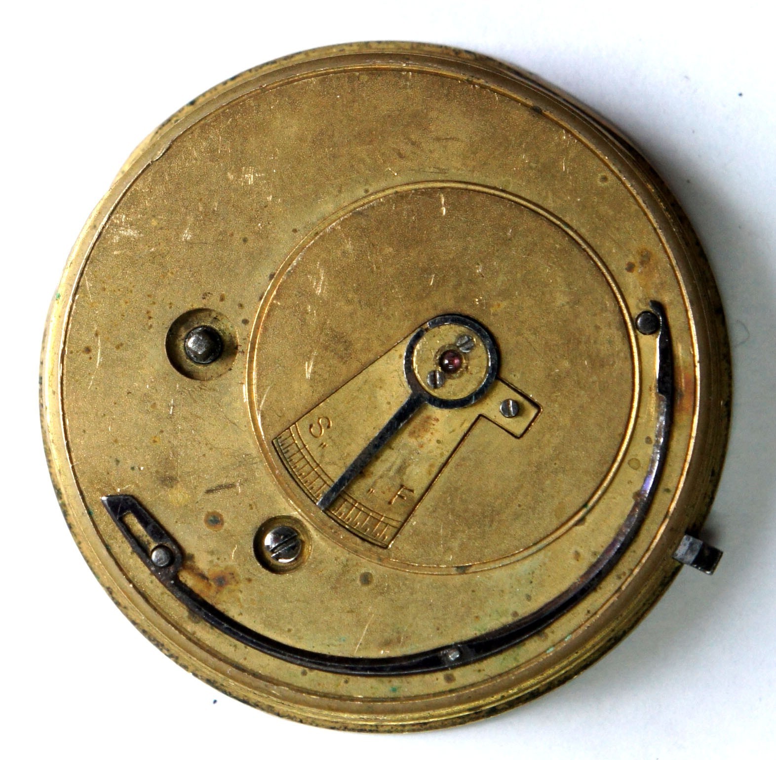English Fusee Pocket Watch C.G. Iliffe Barrow-in-Furness Movement 46.5 mm READ