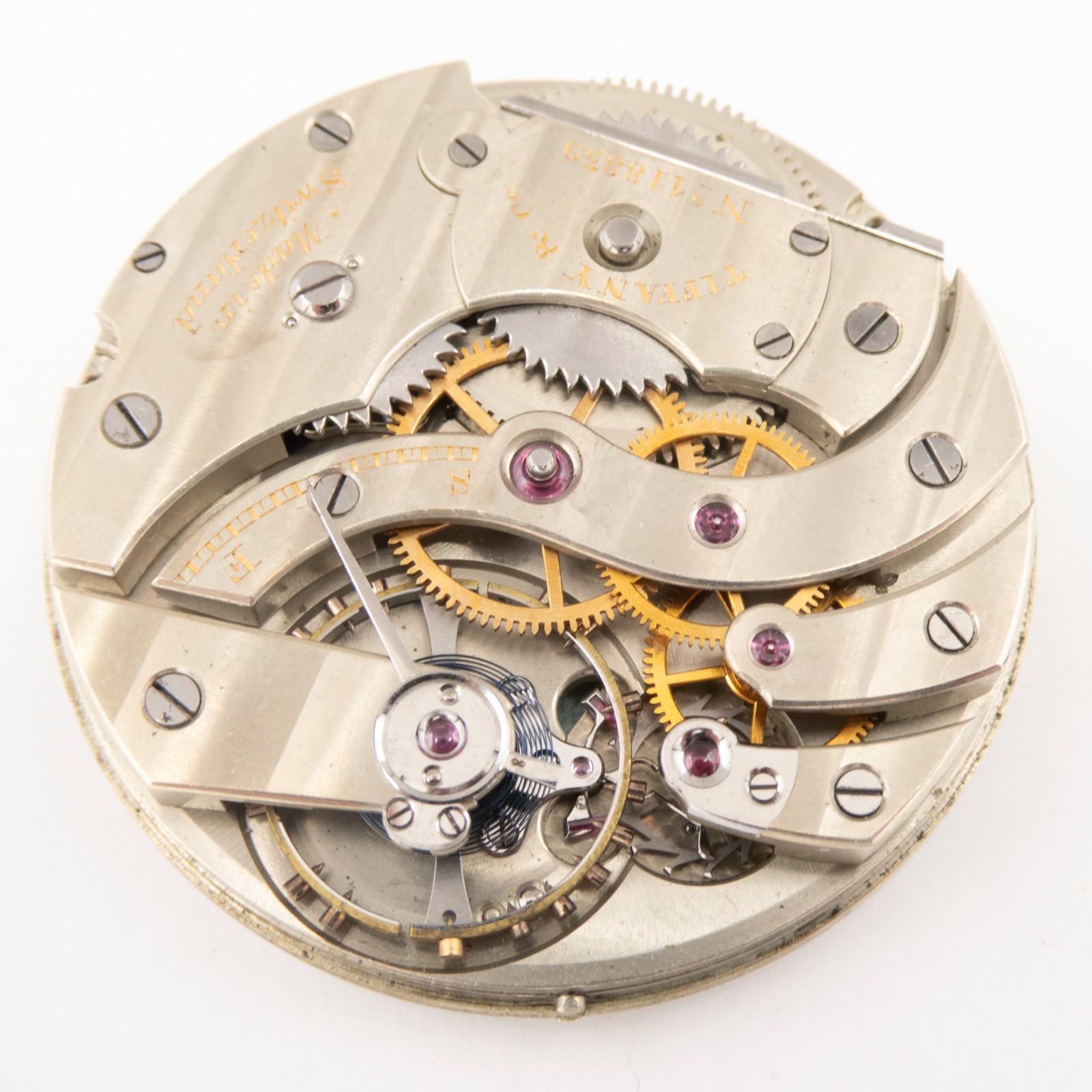 Patek Philippe for Tiffany 39.1 x 7.8 mm Antique Pocket Watch Movement