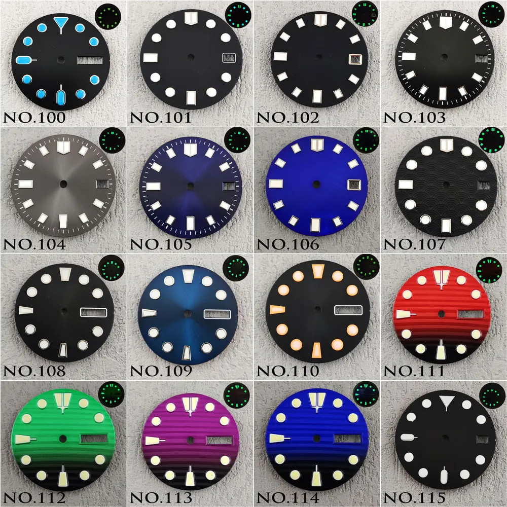 NH35 dial 28.5mm/29mm luminous lumen sterile dial suitable for NH35/36 movement