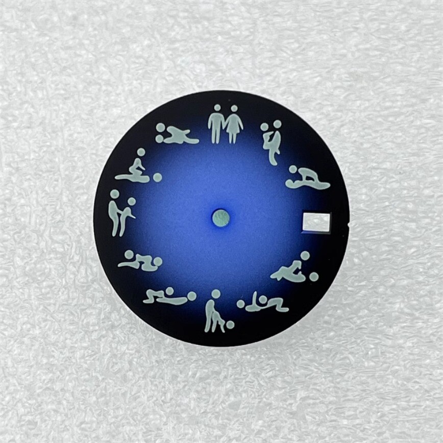 NH35 Dial 28.5mm Green Luminous Dial for NH35 NH36 Movement watch dial