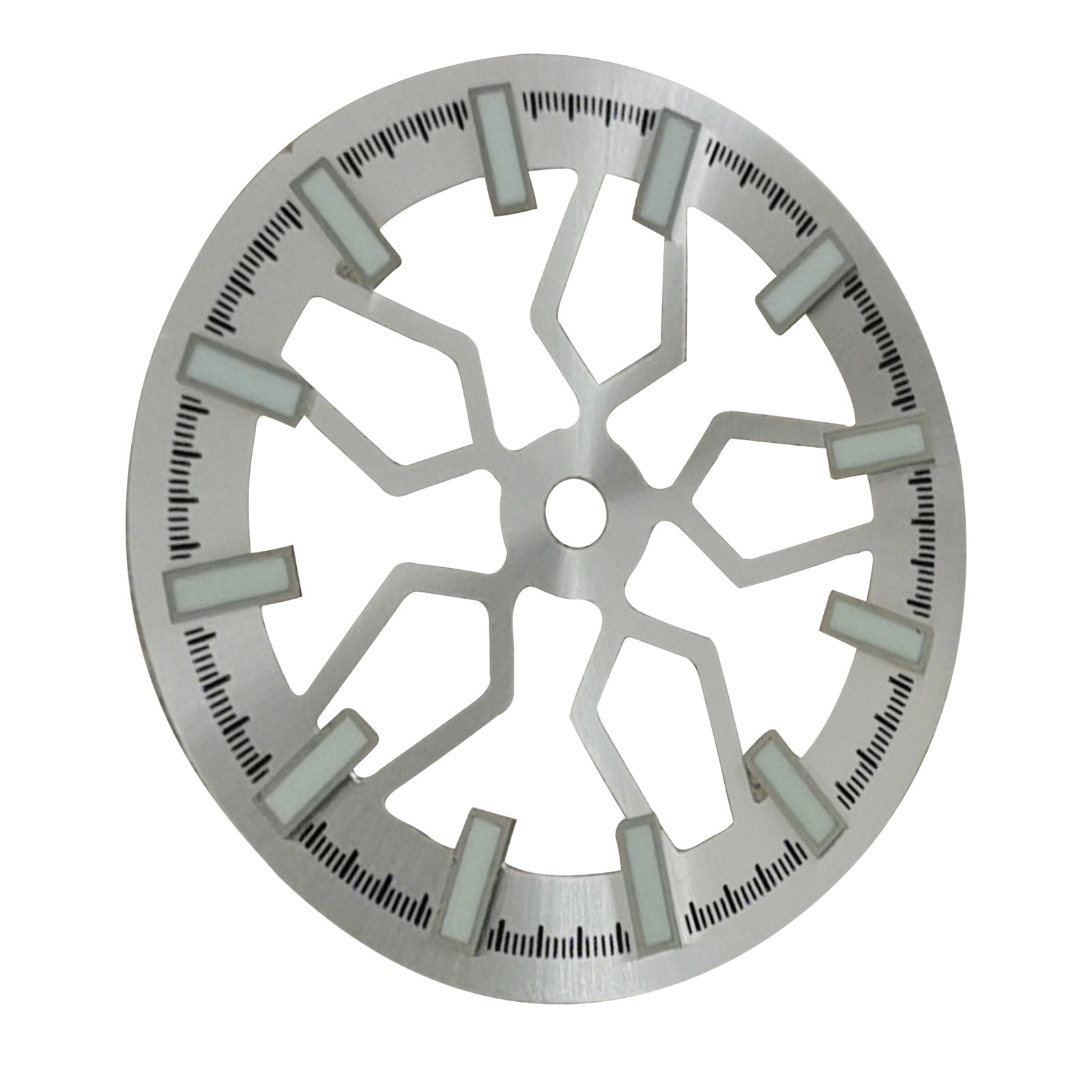 C3 Green Luminous Skeleton 28.5mm Watch Dial Face for Japanese NH70 Movement