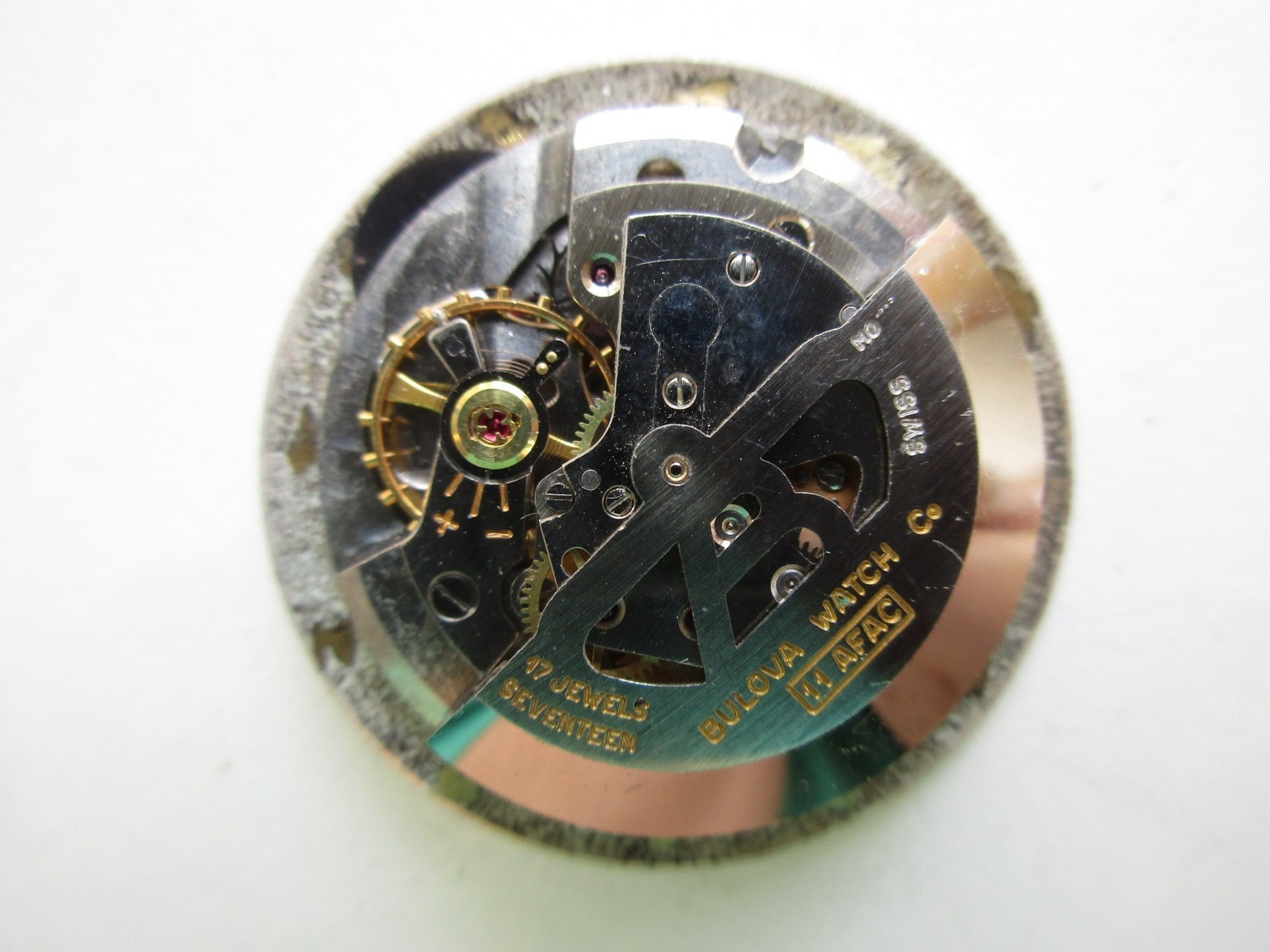 Bulova cal. 11 AFAC Swiss automatic watch movement – running