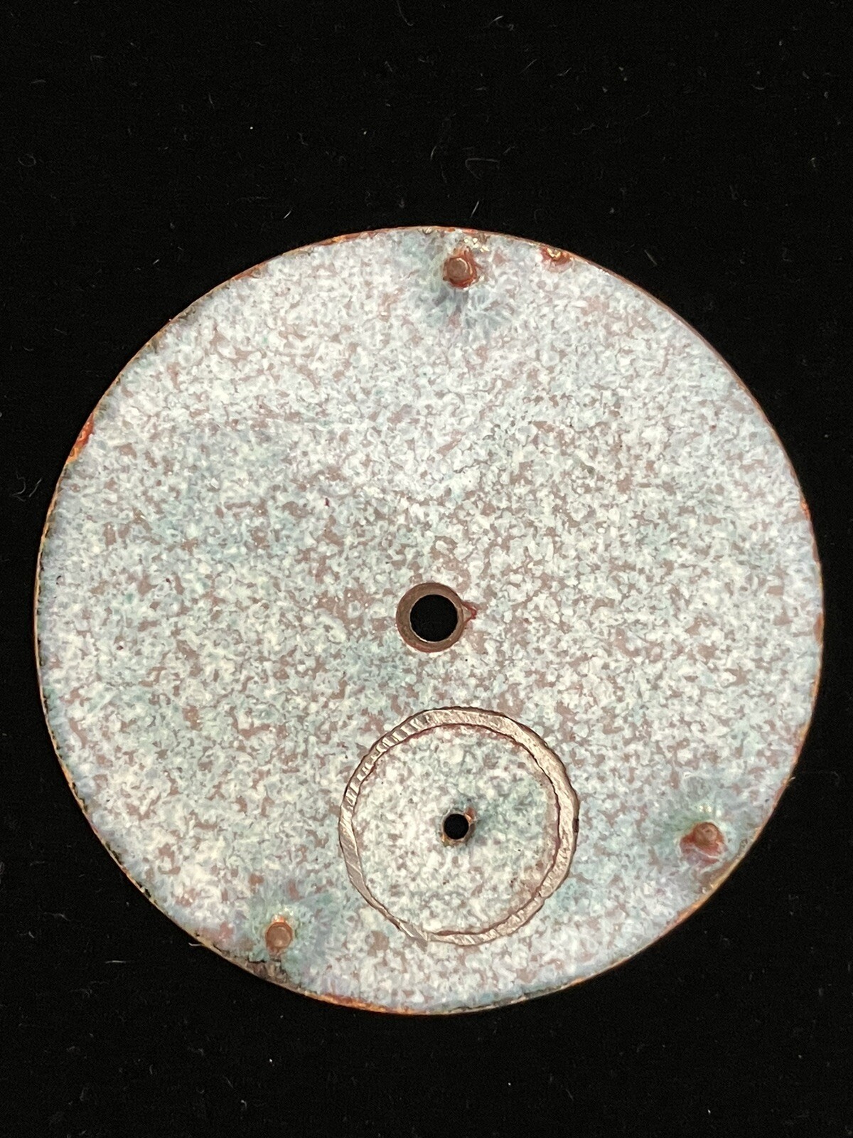 VINTAGE RARE DUEBER HAMPDEN POCKET WATCH DIAL 41MM ENAMEL-SUNK SUB SECONDS