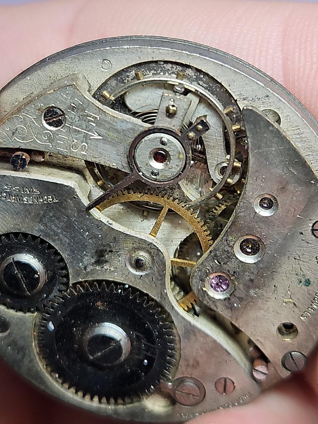 Technos Waldorf Pocket Watch Movement 11j 39.7mm Parts/Repair