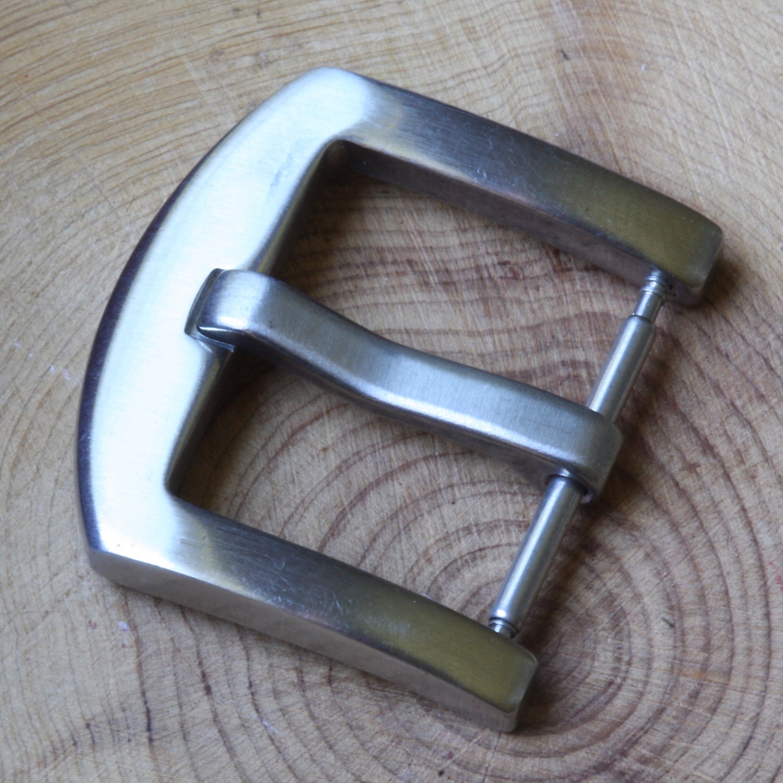 Vintage watch 18mm opening satin steel watch band buckle large size matte finish