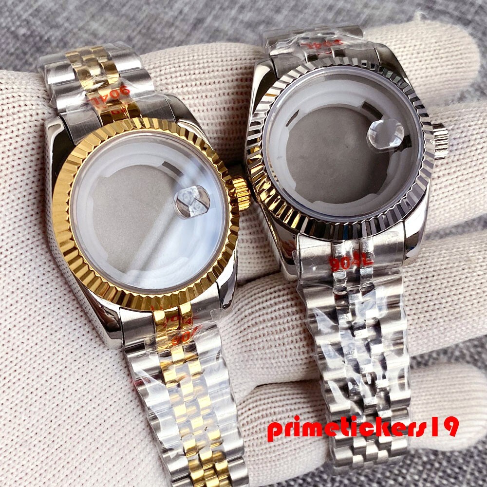 Lady’s 31mm Watch Case Sapphire Fit NH05 NH06 Wristwatch Mod Parts Silver Golden