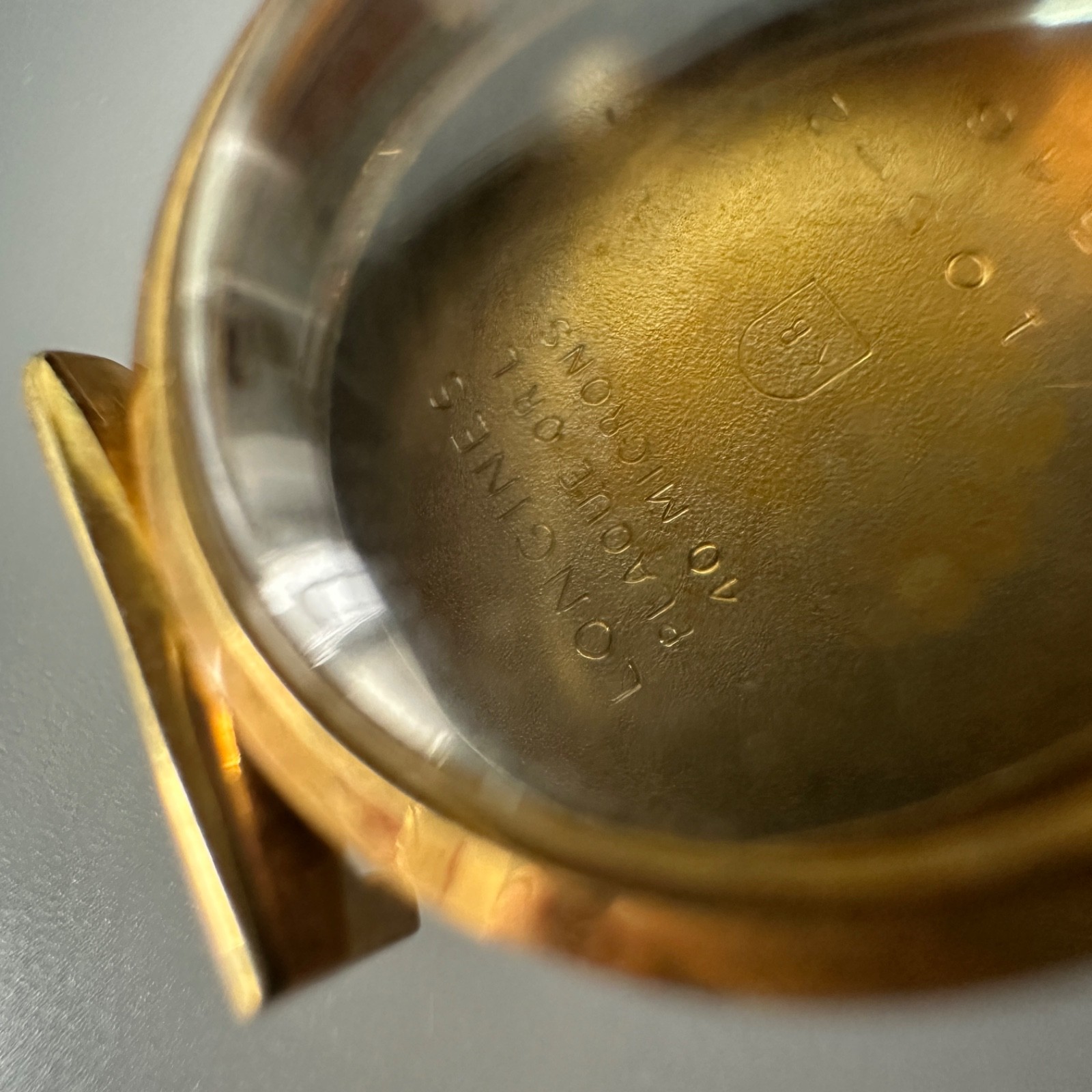 Longines watch case ref: 7105-2 346 Plated 40mic. 18.5mm with glass