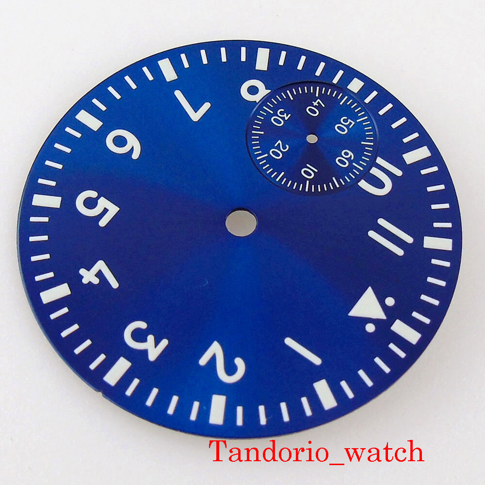 37mm Black White Green Blue Watch Dial Face For ETA 6497 ST 3600 Manual movement