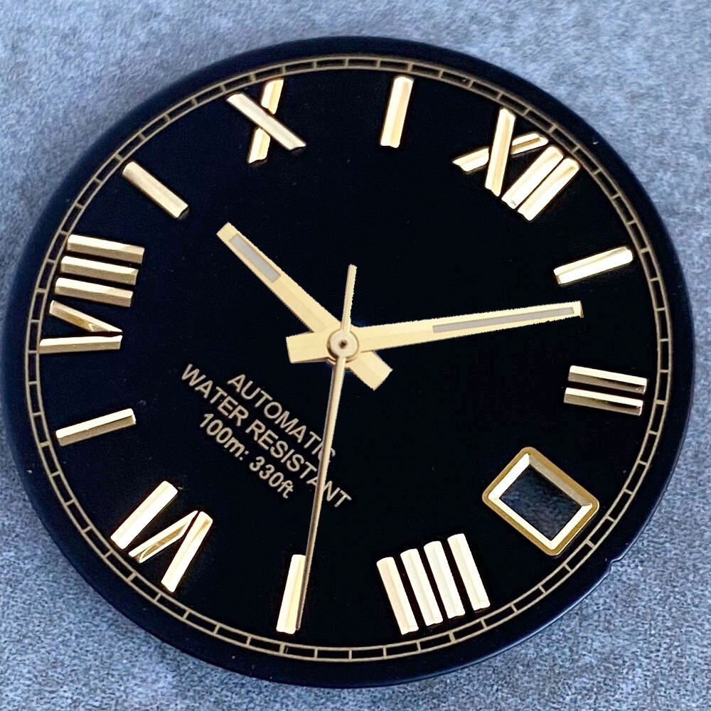 29mm Sunburst Roman Numerals Watch Dial+Hands for Nh35 Nh36 2813 ETA2824 PT5000