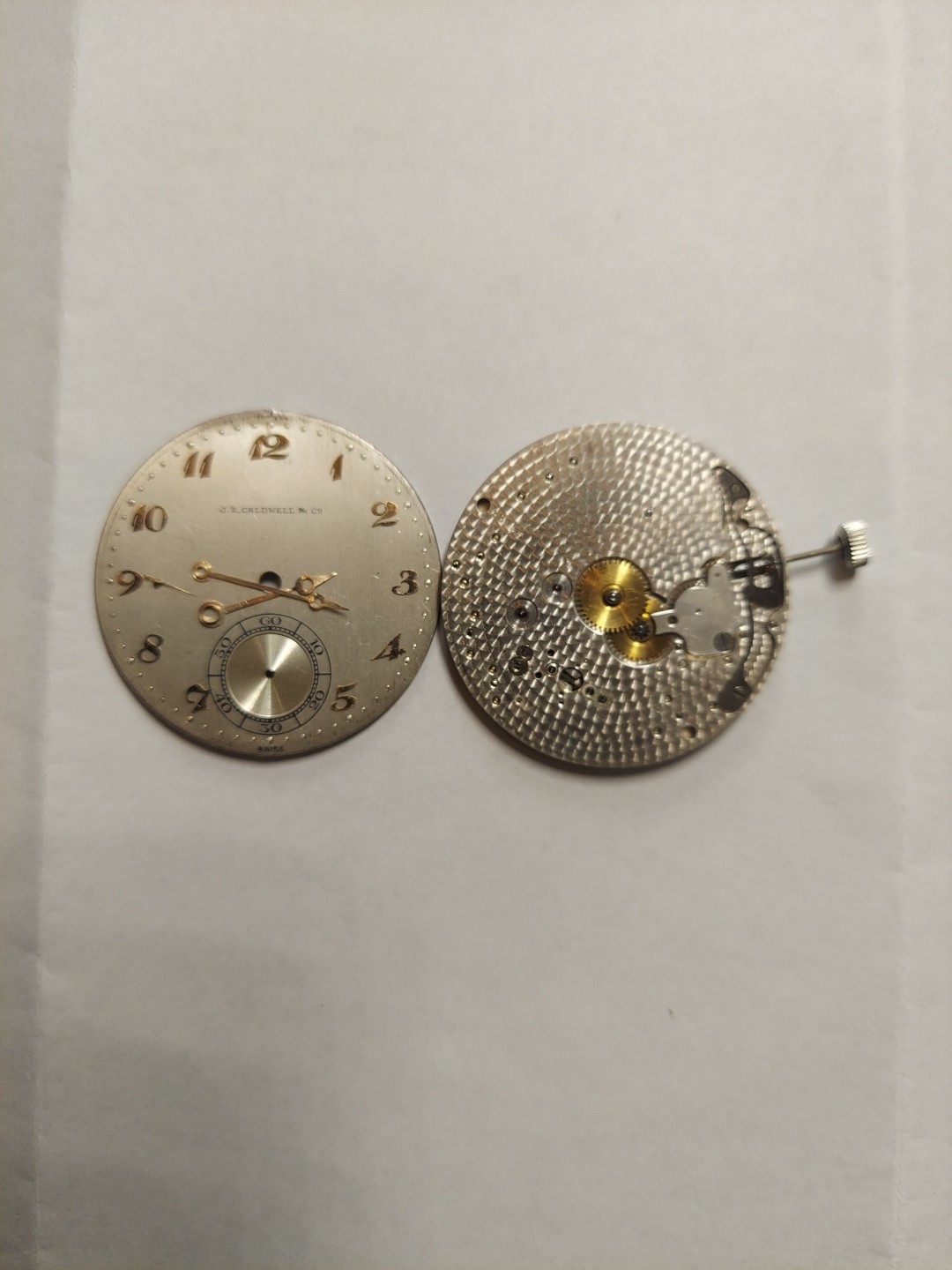 E.Koehn Collectible P.W.Movement For J.E.Caldwell 19 Jewels 5 Adj.mens Swiss