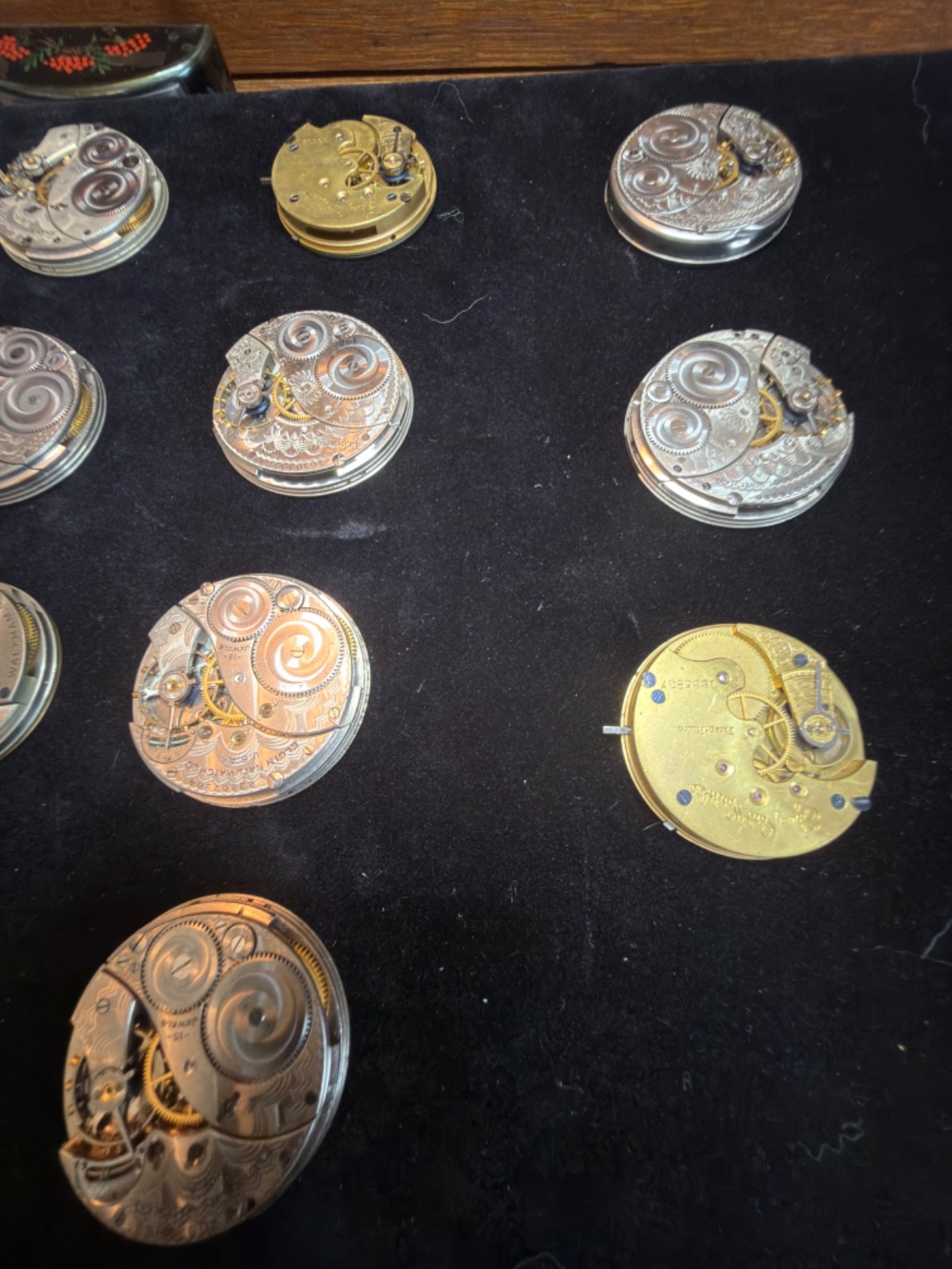 For Projects: Lot of 14, Pocket Watch Movements. Waltham, Elgin, Balances R Free
