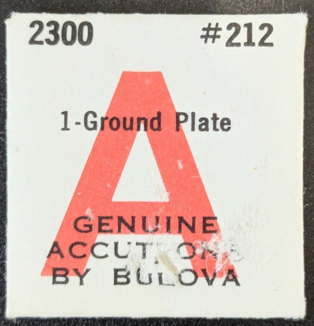 Genuine Original Bulova Accutron Cal. 2300 Part #212 Ground Plate