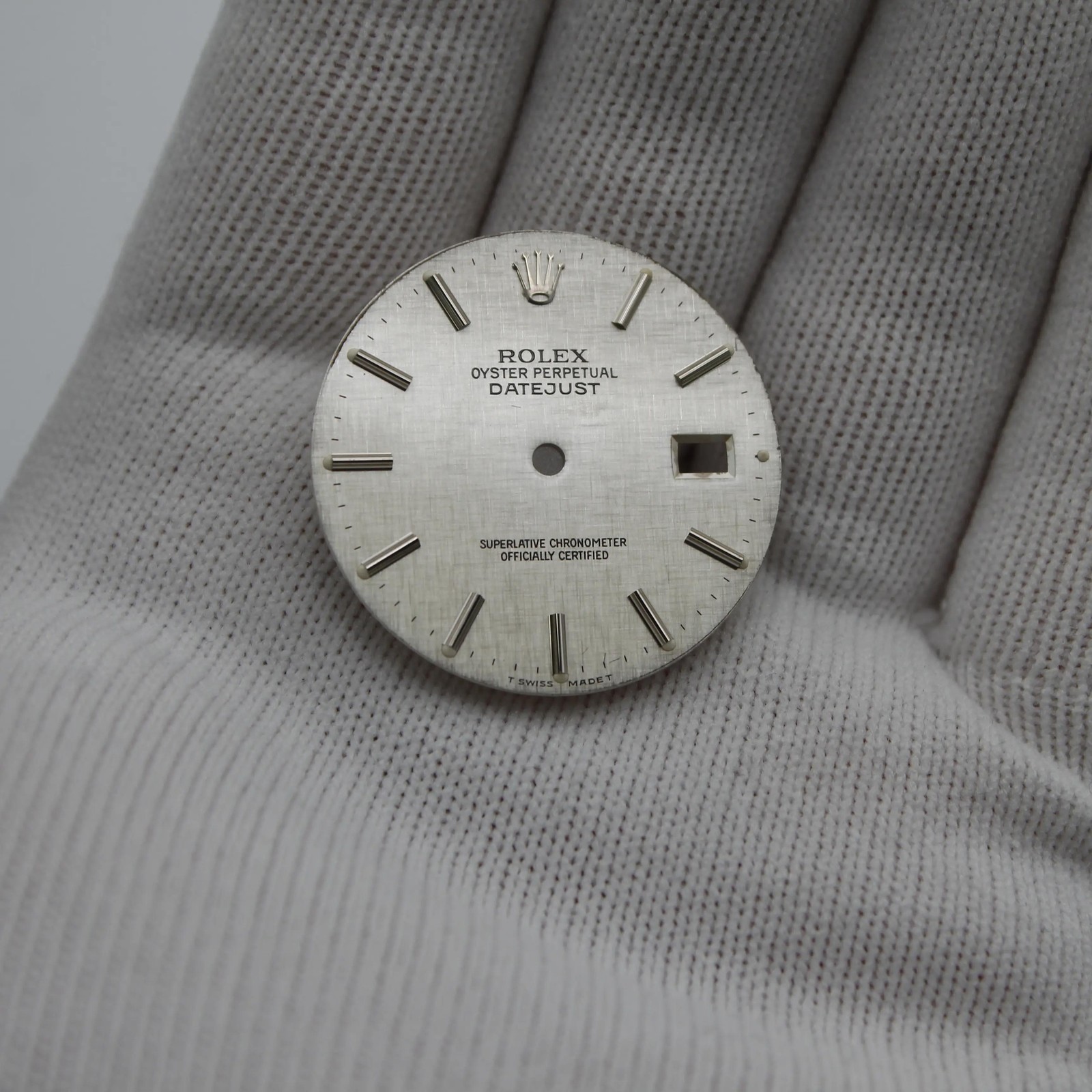 Rolex Oyster Perpetual Datejust Silver Linen Dial 16014 16220 16234