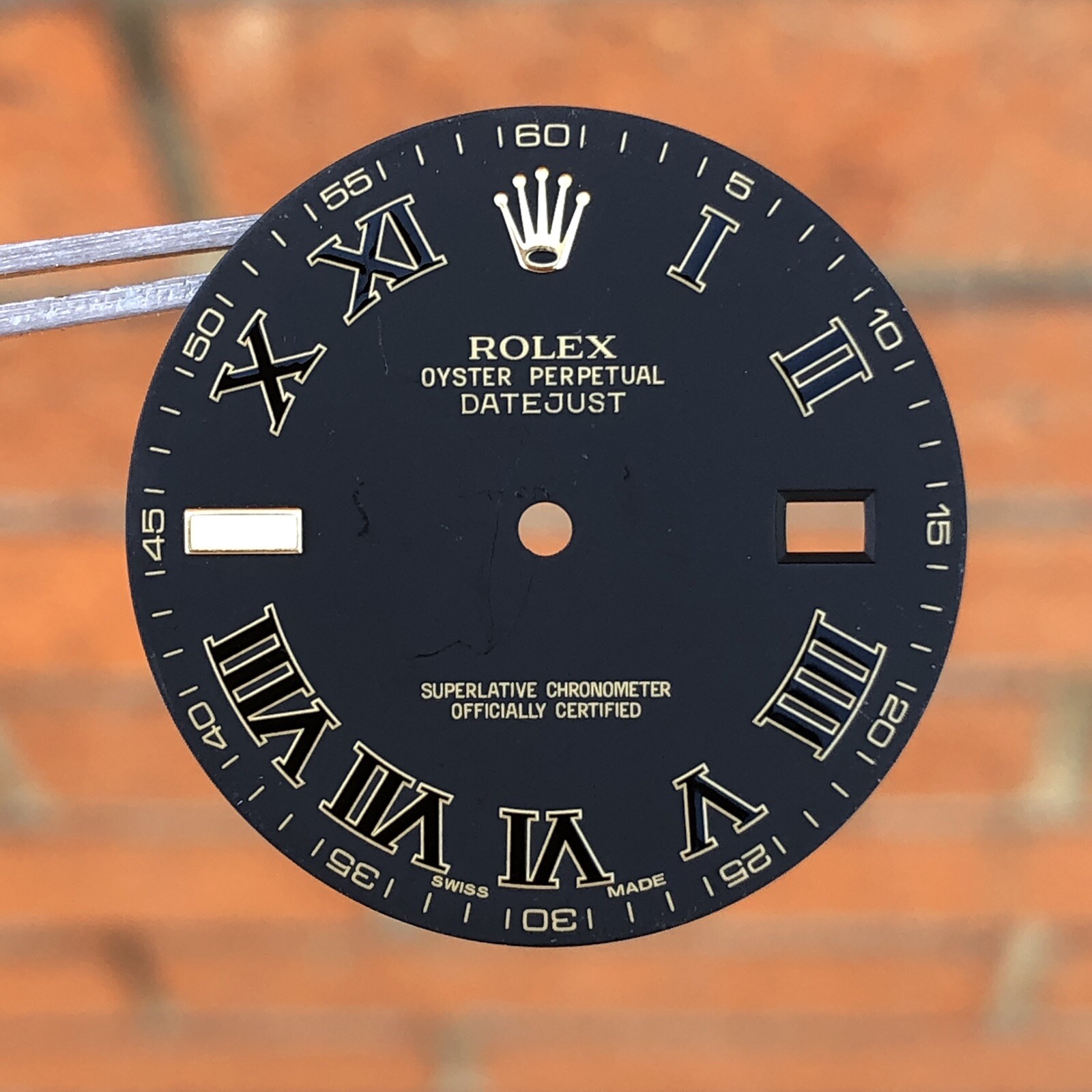 Rolex DateJust II 116333 Black Roman Numeral 18k Yellow Gold Index Dial ORIGINAL
