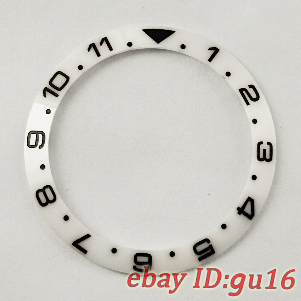 38mm black white blue green gold ceramics bezel insert fit 40mm automatic watch