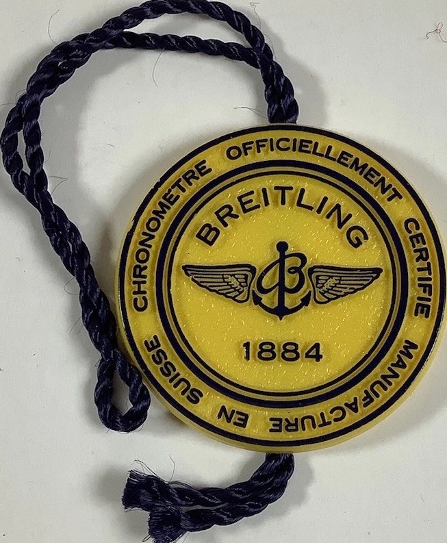 Two (2) Original Breitling 1884 Hang Tags Shipped In Standard Envelope