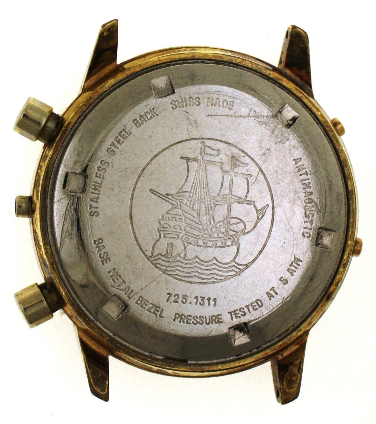 Wakmann Gigandet Valjoux 730 72C Triple Date Chronograph GF Watch Case 725.1311