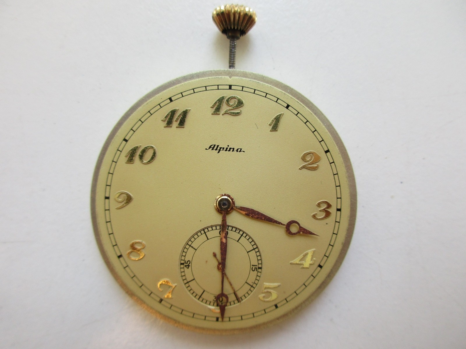 Alpina cal. 365 Swiss pocket watch movement & dial – running