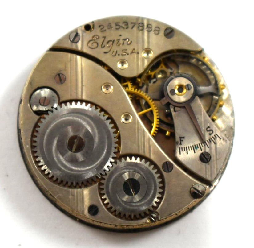 Vintage Elgin Manual Wind 431 6/0s 7J Pendant Set Watch Movement lot.a2