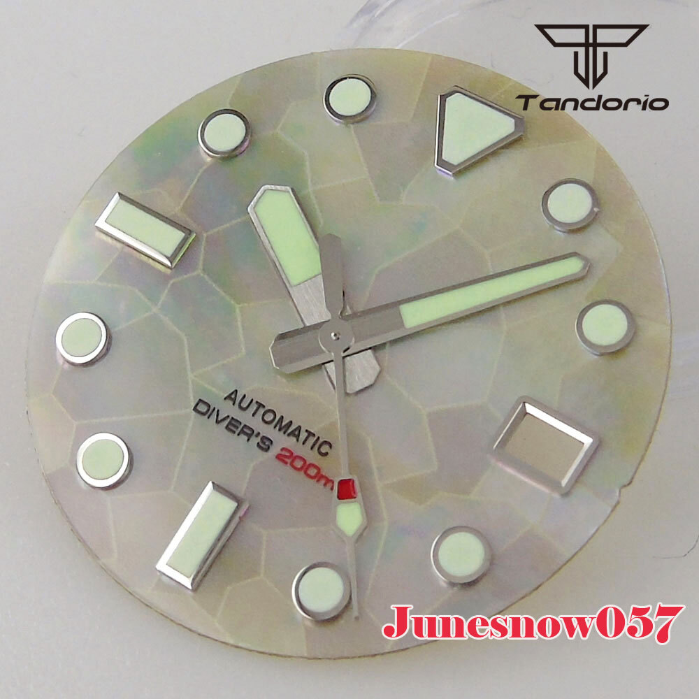 Accessories 29mm Blue/Black Red MDP Fritillaria Watch Dial Fit NH35A NH36A SKX