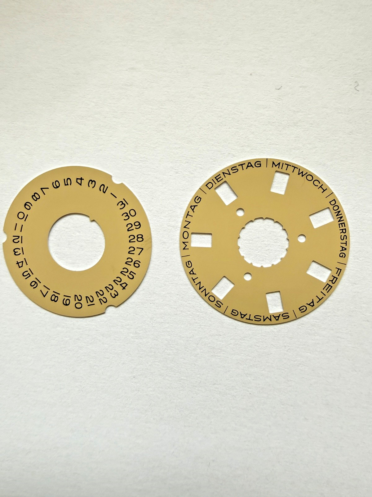 Genuine Rolex 3055 Cali Beige Day Date Disc for Deutsch Model 18038 18048 18078