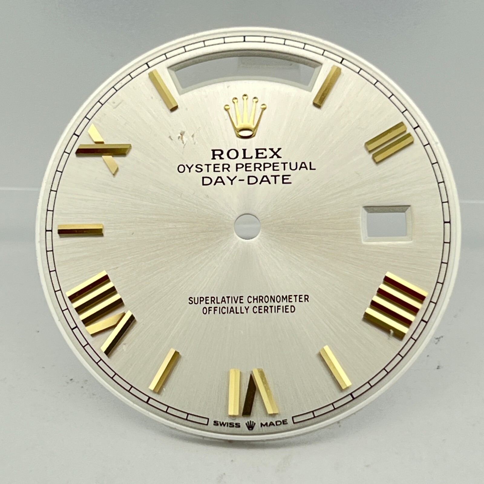 Rolex Day-Date 40mm Silver Roman Dial Model 228238