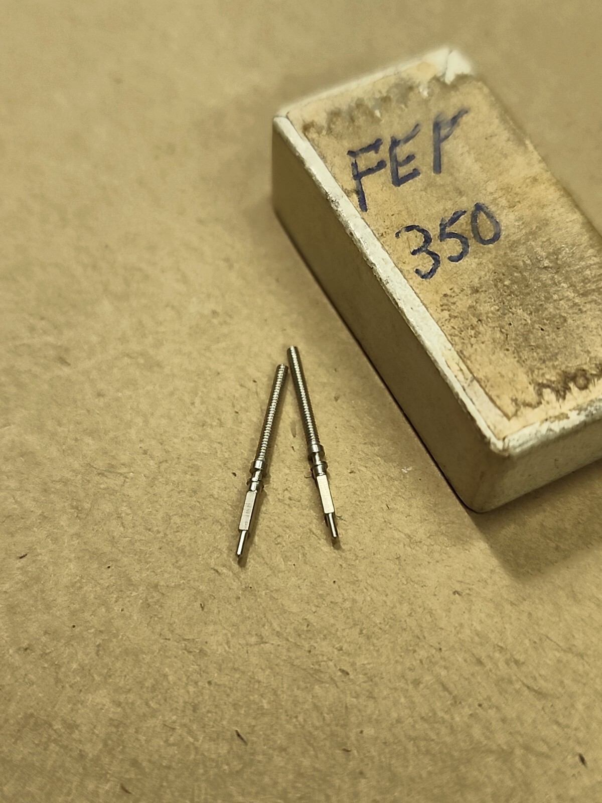 2 NOS FEF 350 Winding Stems-15mm Long