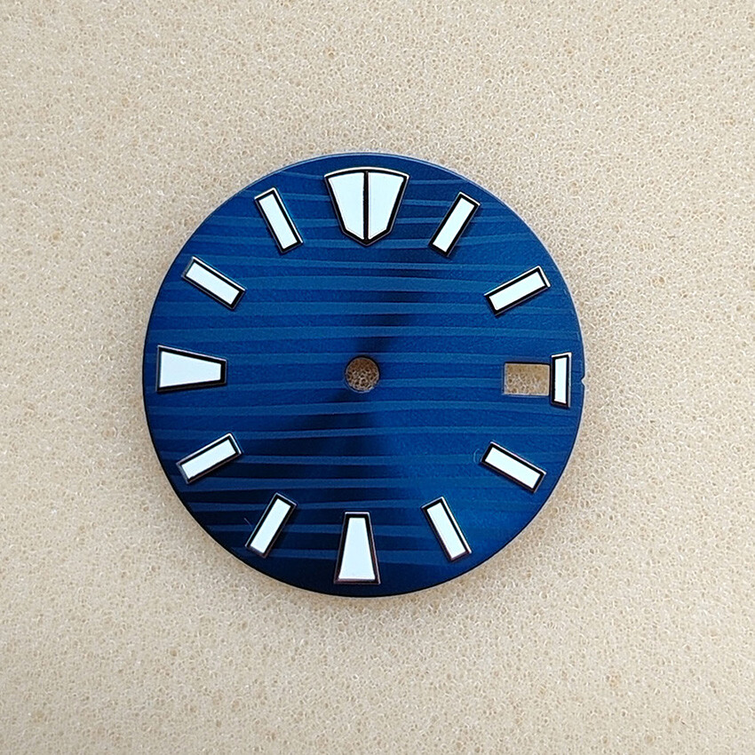 28.5MM Green Luminous Large Studded Sunburst Watch Dial for NH35/NH36 Movement