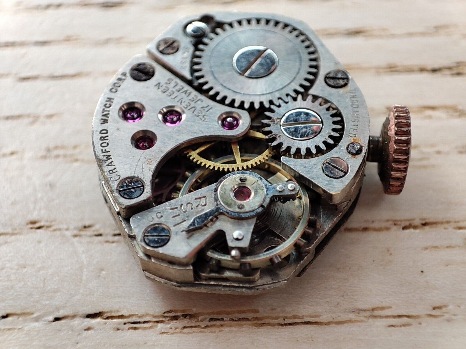 CRAWFORD Watch movement – 18.1 mm – for parts and spares