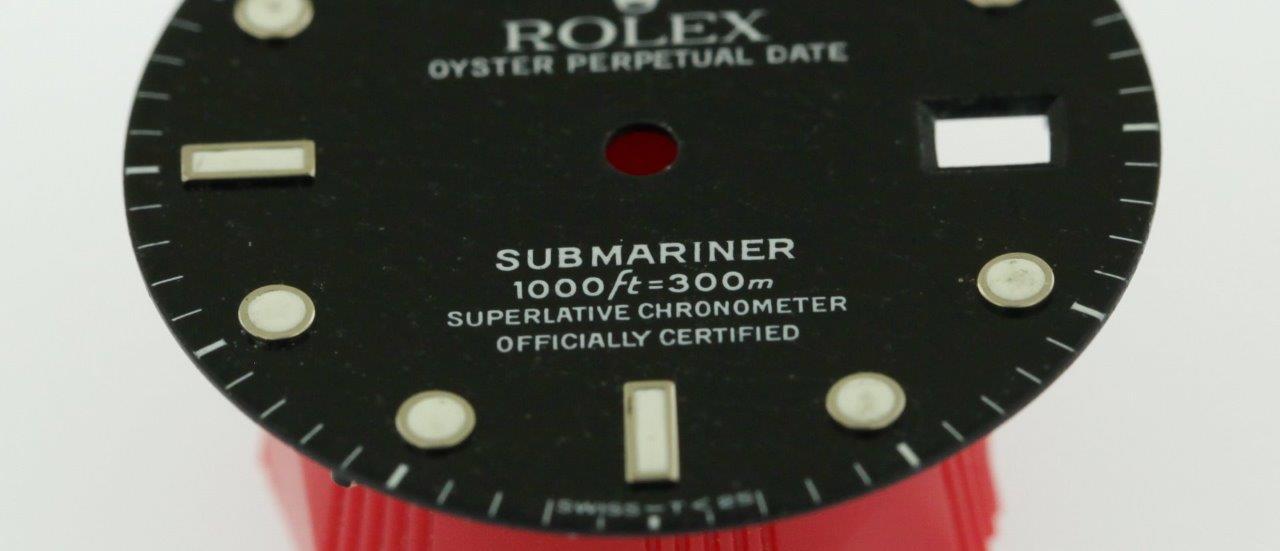 Vintage Men’s Rolex Submariner Date 40mm Black Gilt Dial 16800 16610 S/S #D43