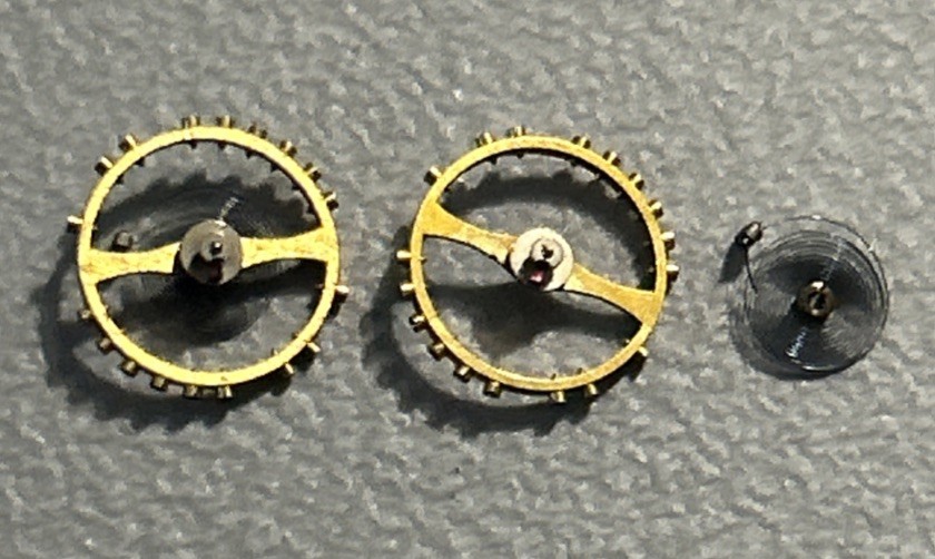 Vintage Bulova 6BK Gold Tone Watch Balance Parts Lot Of 2