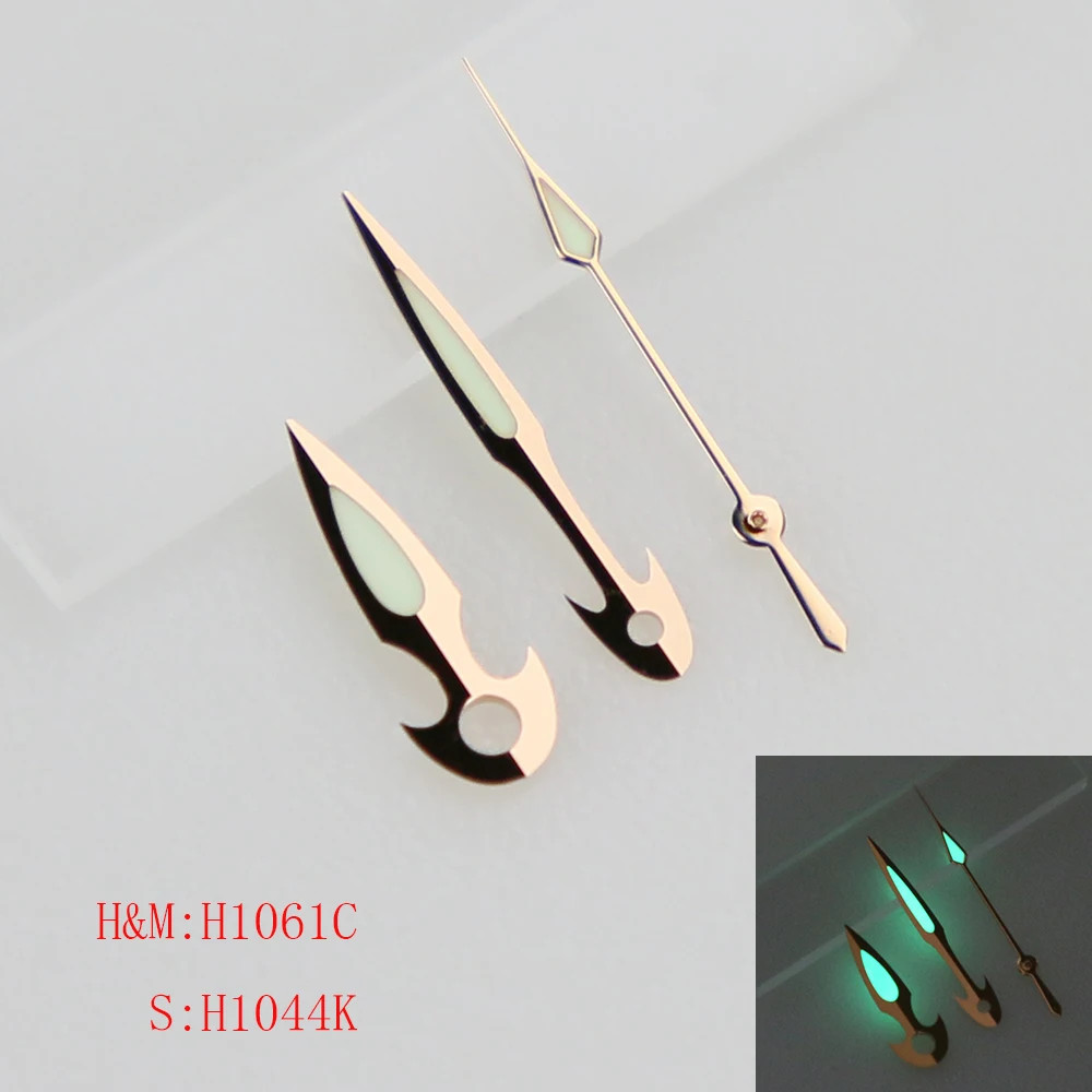 Watch Hands C3 Luminous 1061 Fish For NH34 NH35 NH36 NH38 Set Mod Part Accessory