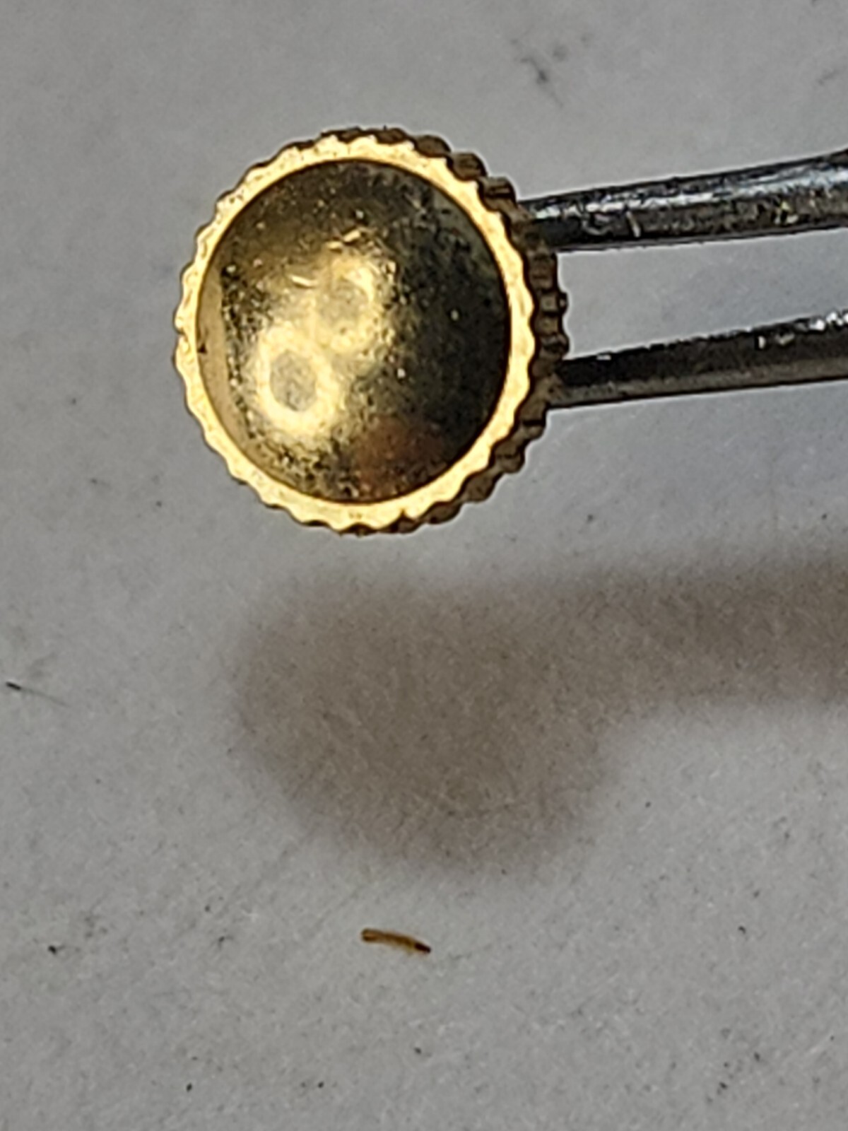 Vintage gold G.F. Watch Crowns Tap 6 5.2mm dia. 1mm long post. Fits 2.25 tube
