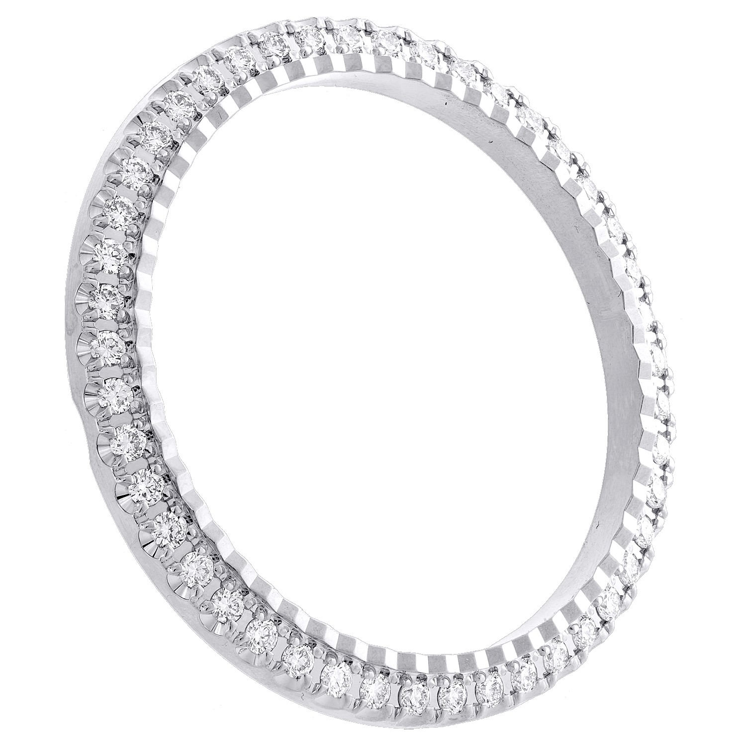 Custom U-Cut Fluted Diamond Bezel For Rolex DateJust 36 Fits 36mm Watch 1.15 CT.