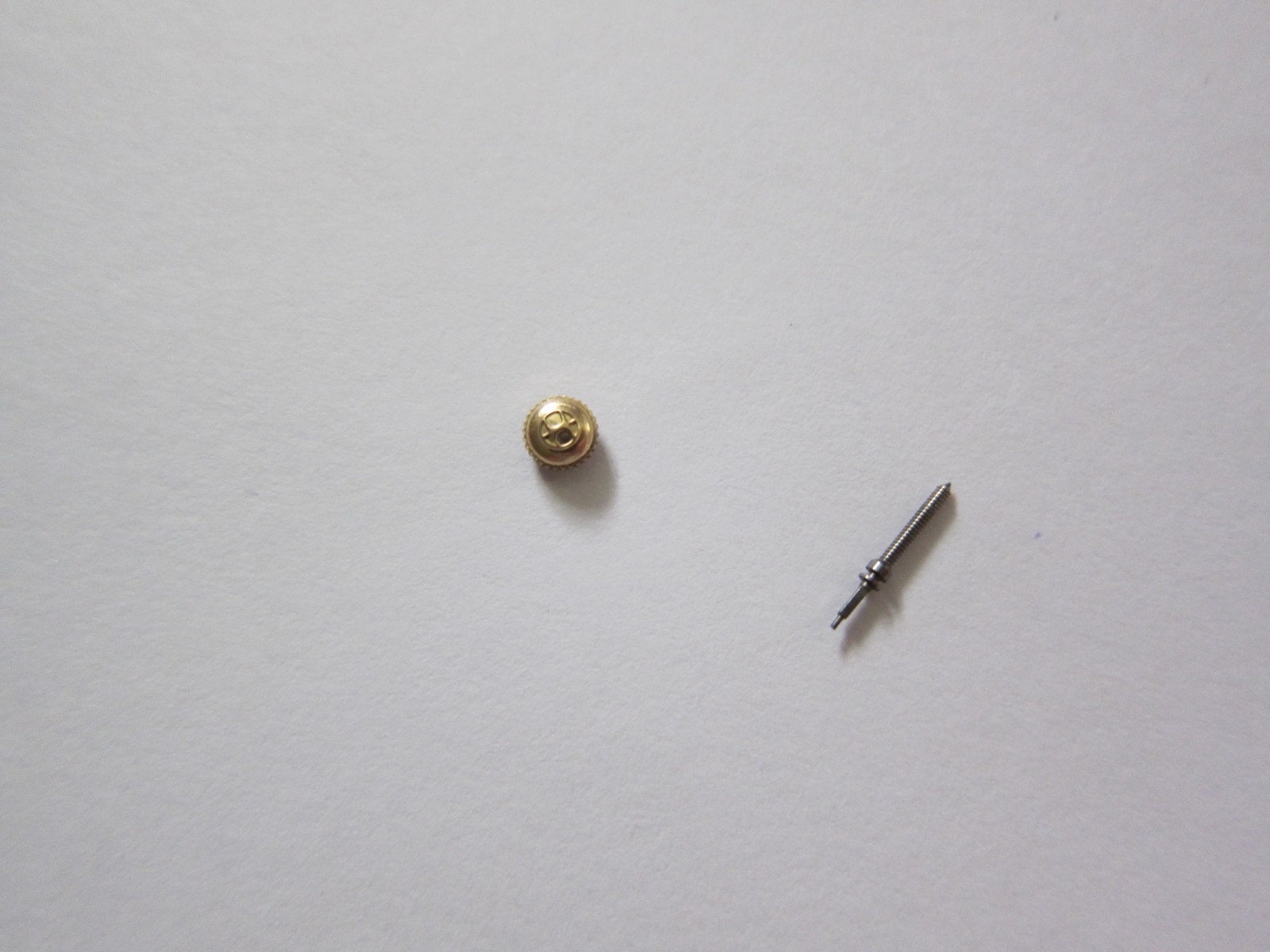 Vintage Hamilton Watch Crown & stem, 4.2 mm, Yellow NOS