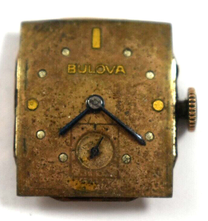 Vintage Bulova Manual Wind 17J 8AH Wrist Watch Movement lot.a1
