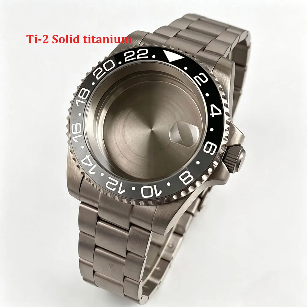 20ATM 40MM Titanium Diver Watch Case Strap For NH34 NH35 PT5000 Sapphire Glass