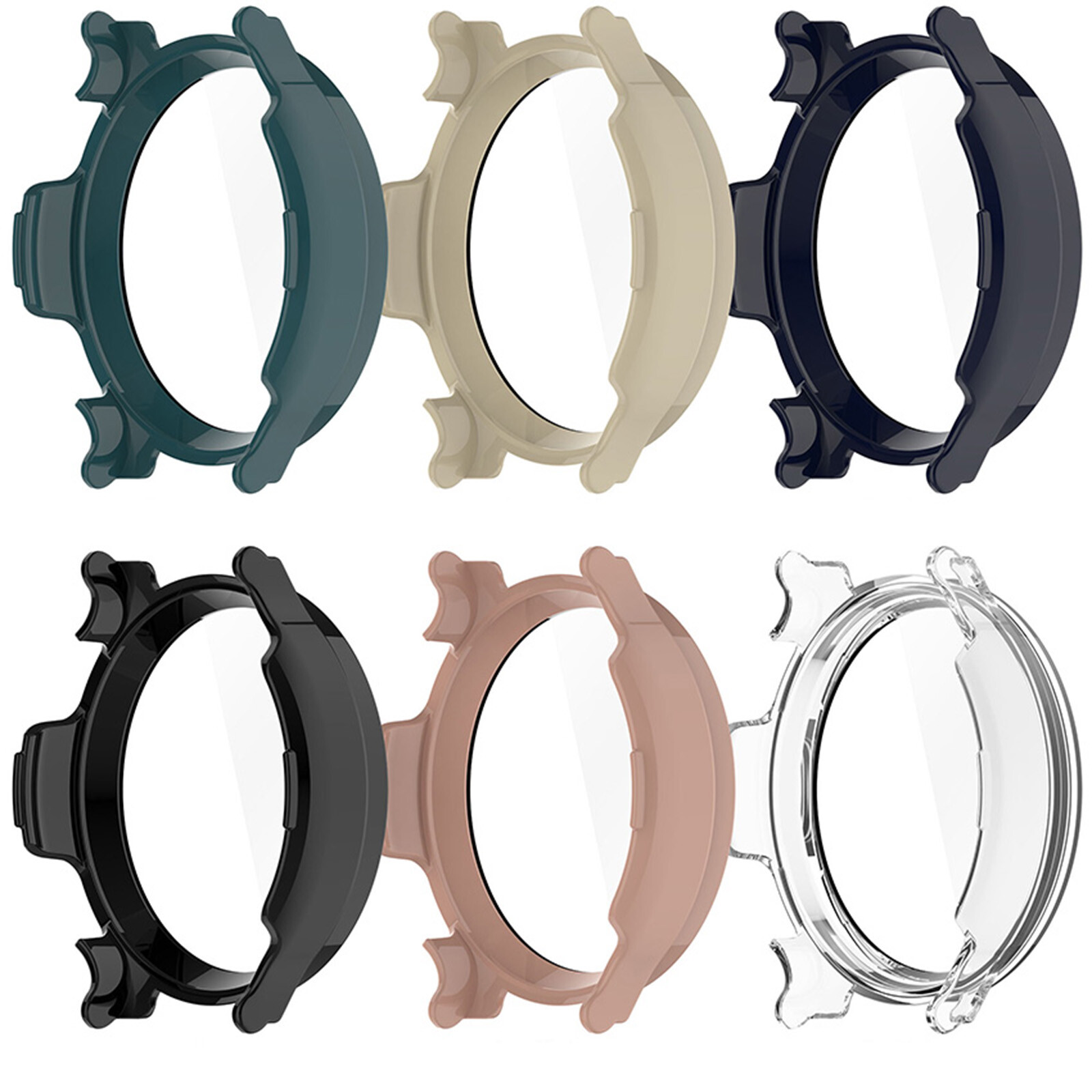 Protective Case Tempered Film All-in-One Watch Case for Garmin Lily2 Active