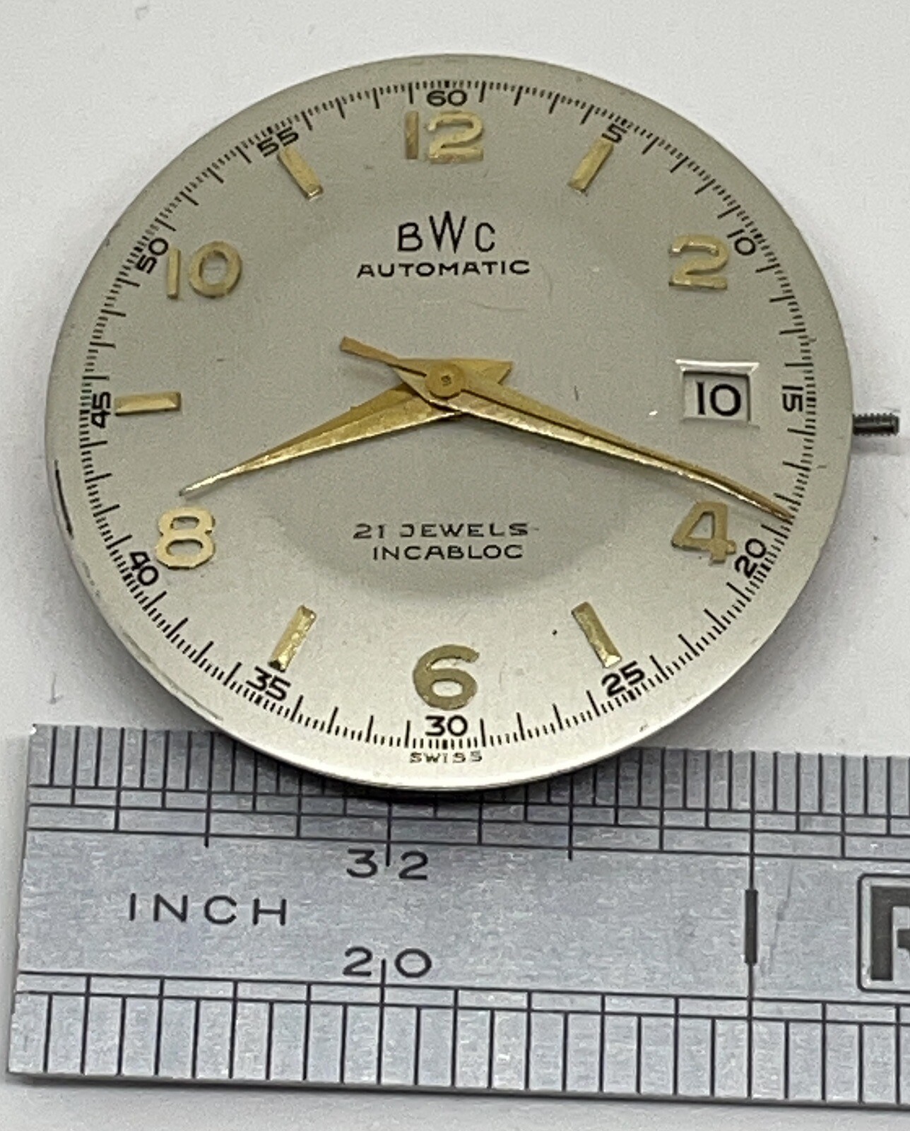 BWC AUTOMATIC MOVEMENT/BUTTES WATCH CO 21 Jewels Incabloc Swiss Runs