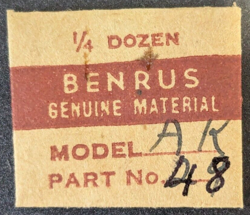 Pack of 3 NOS NEW Benrus Cal. AK – Shockproof Bottom Cap Jewel – Part# 48