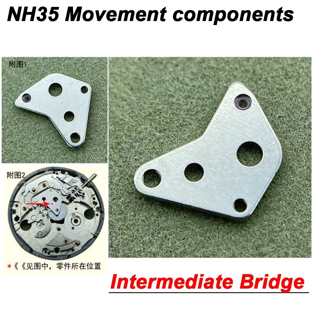 NH35/36 movement parts-Balance Cock-Center Wheel -Balance Wheel-Mainspring