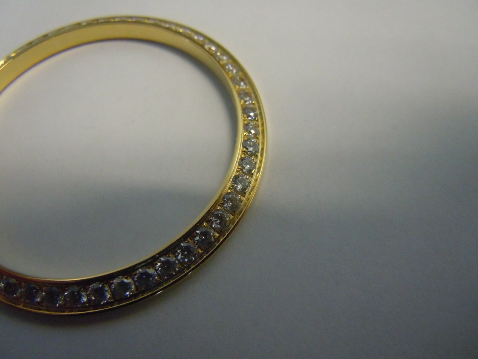 Yellow GP CZ Bezel for Rolex Datejust 1603,1605,16003,16013,16203,16233 36mm