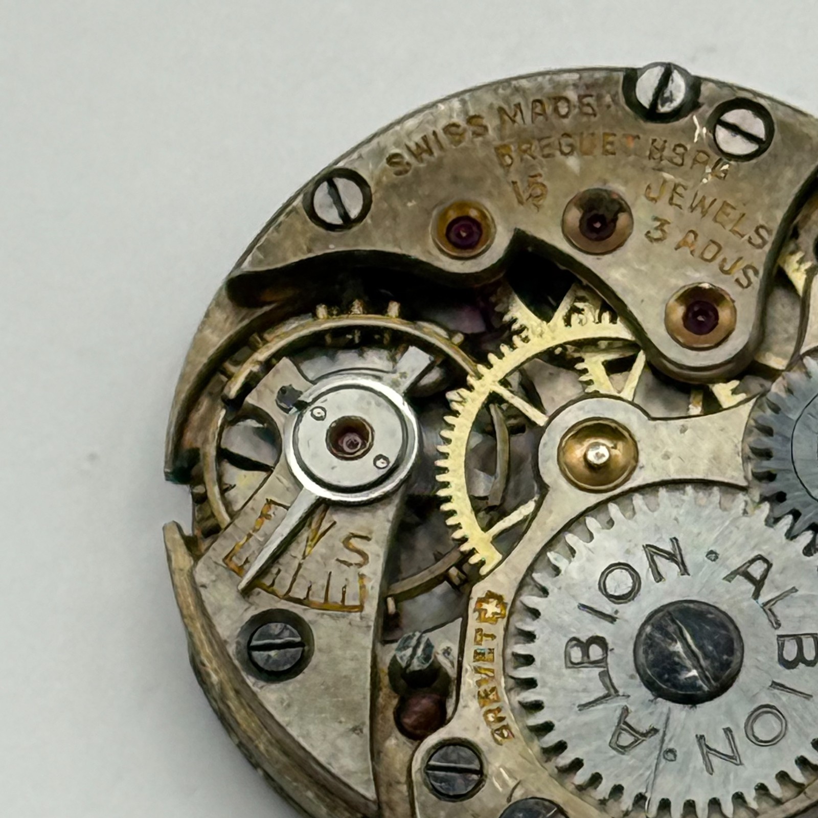 Breguet Hairspring Albion Red 12 Swiss Watch Movement Manual Wind Parts 21.6mm