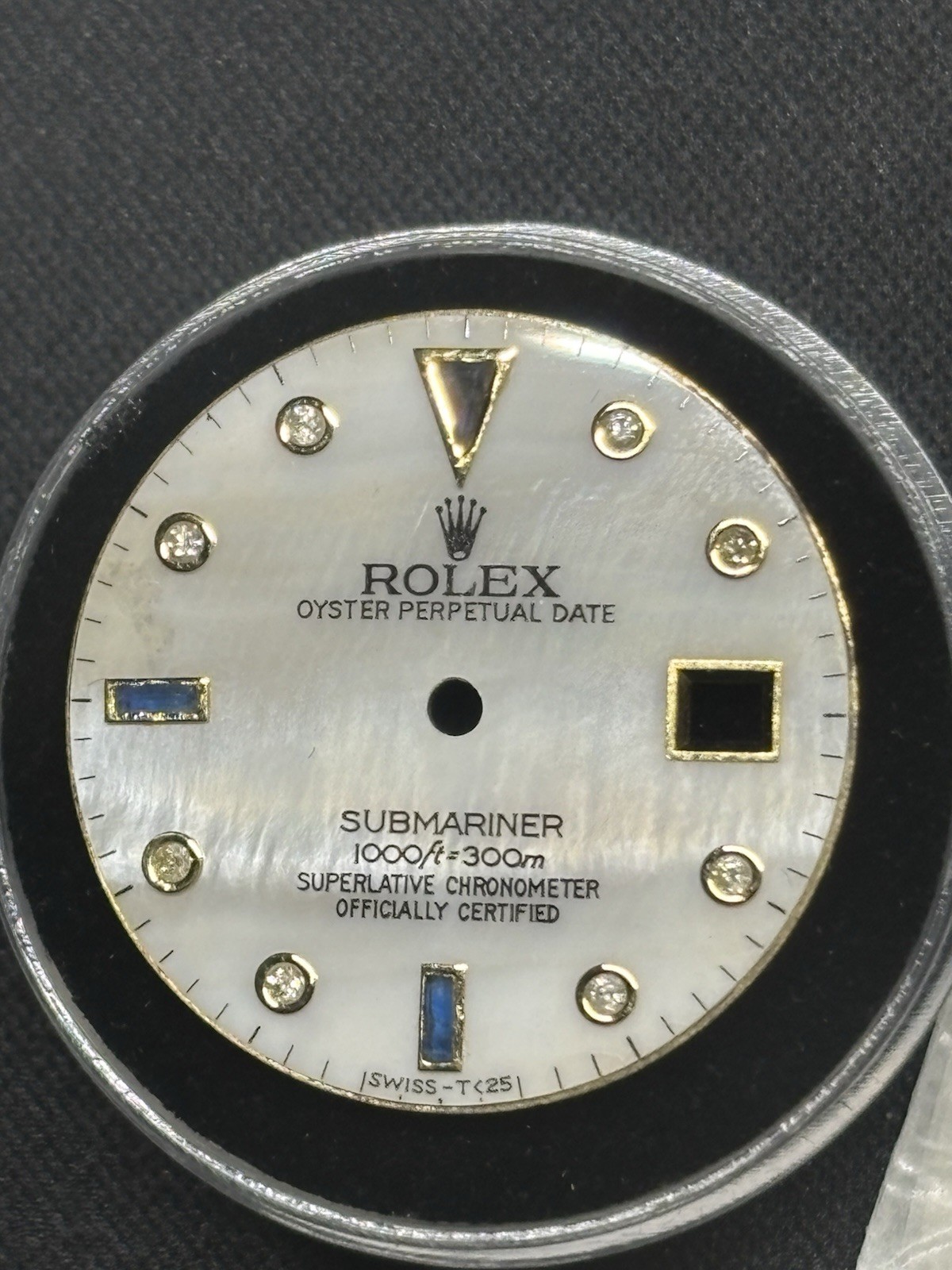 Rolex Submarine Dial Custom MOP Ruby Baguette For 16613 16803 116613