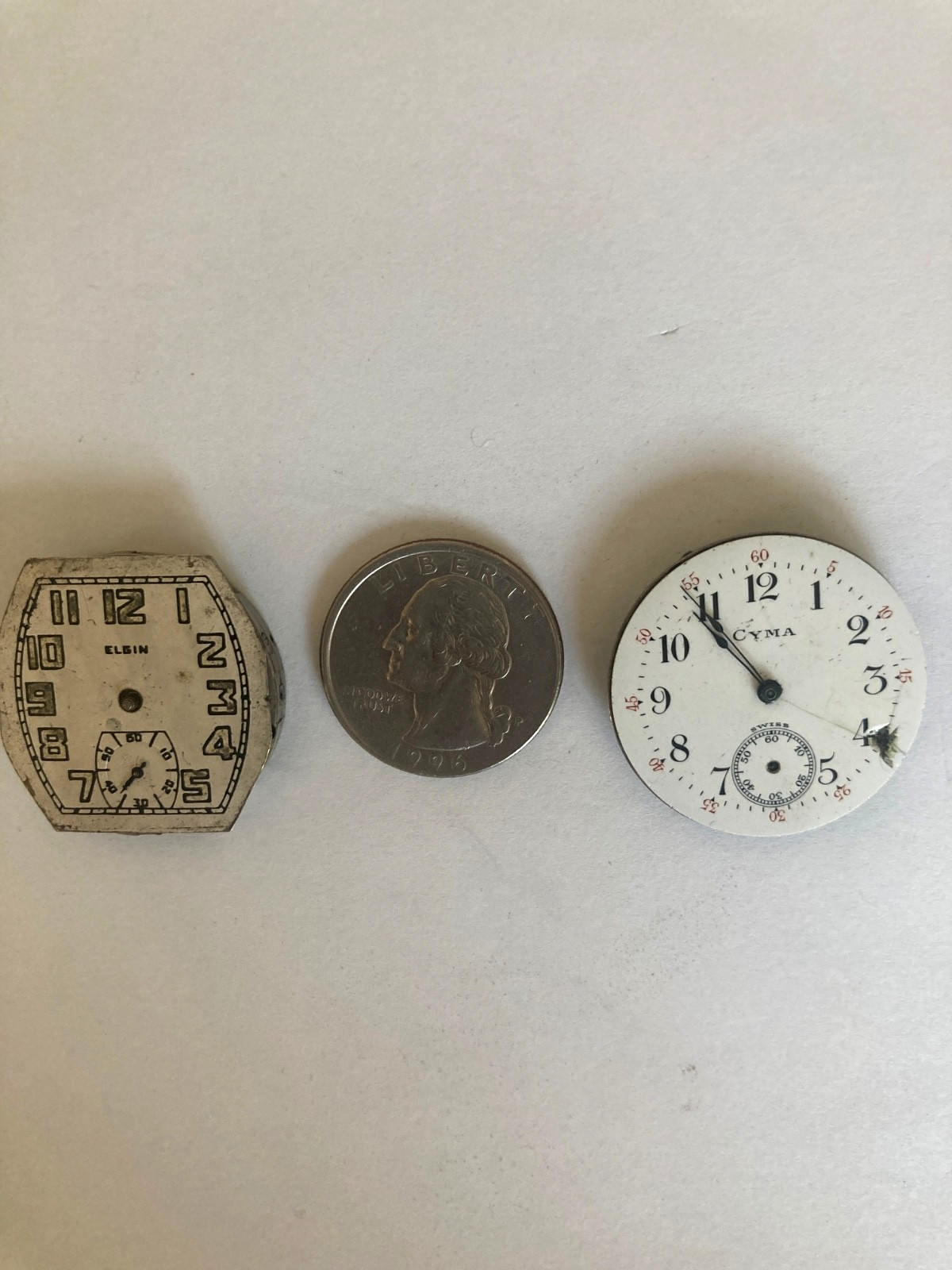 Mixed Watch Movement/Dial Repair or Parts Only Lot Ingraham/Elgin